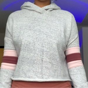 Grey striped women’s hoodie